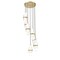 Z-Lite Cayden Chandelier, 7-Light, 18 In.W x 16.75 In.H, Modern Gold/Clear + Etched Opal 1946P-7R-MGLD - alternate 2